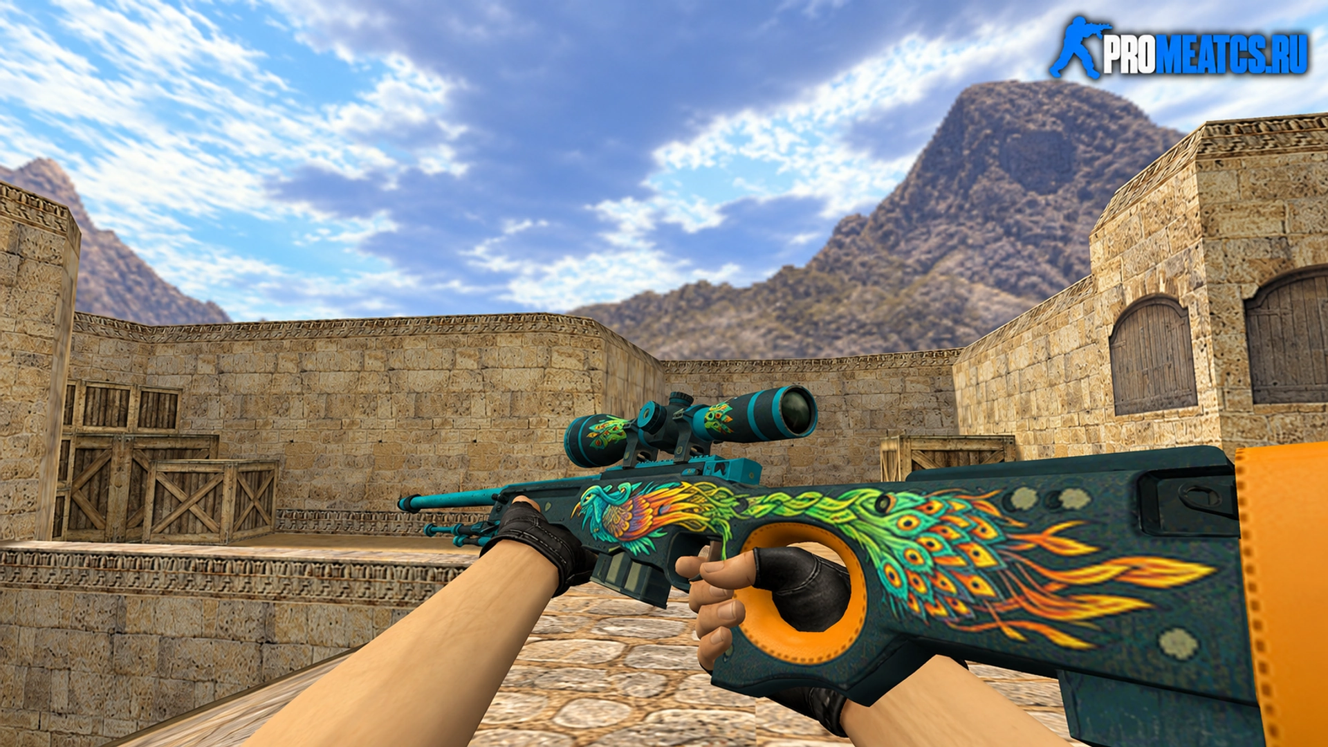 AWP «Яростный павлин» — модель оружия для Counter-Strike 1.6
