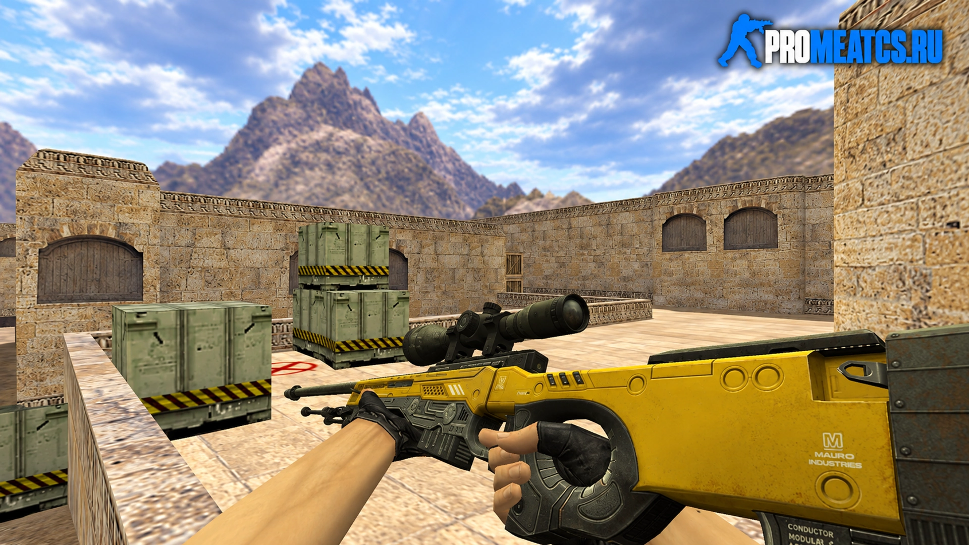 AWP «Уничтожитель Желтый» — модель оружия для Counter-Strike 1.6