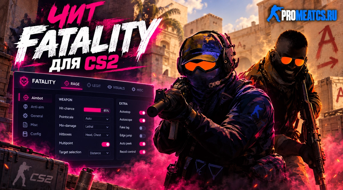 Fatality для CS 2 - Фаталити Лучший чит КС 2 — дополнительный игровой инструмент для Counter-Strike 2
