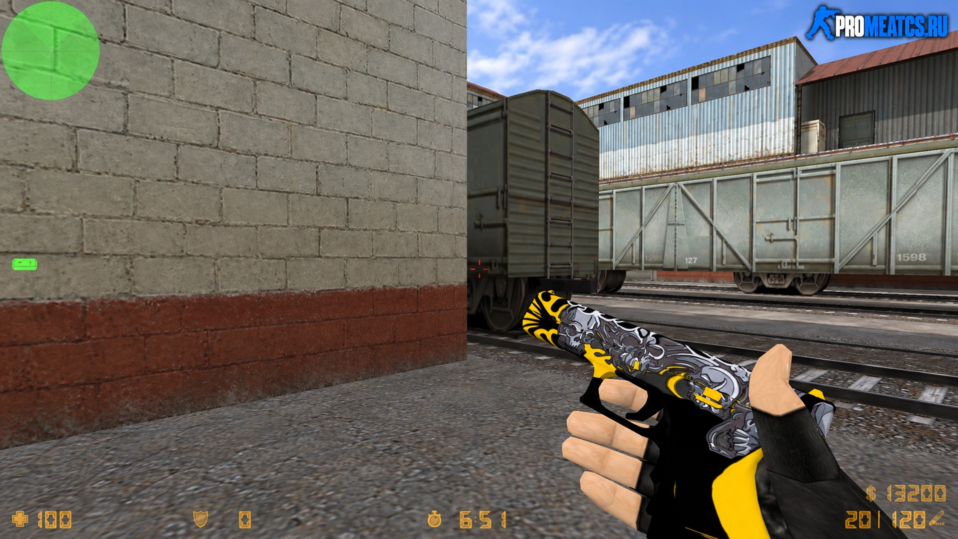 Glock Кости — модель оружия для Counter-Strike 1.6