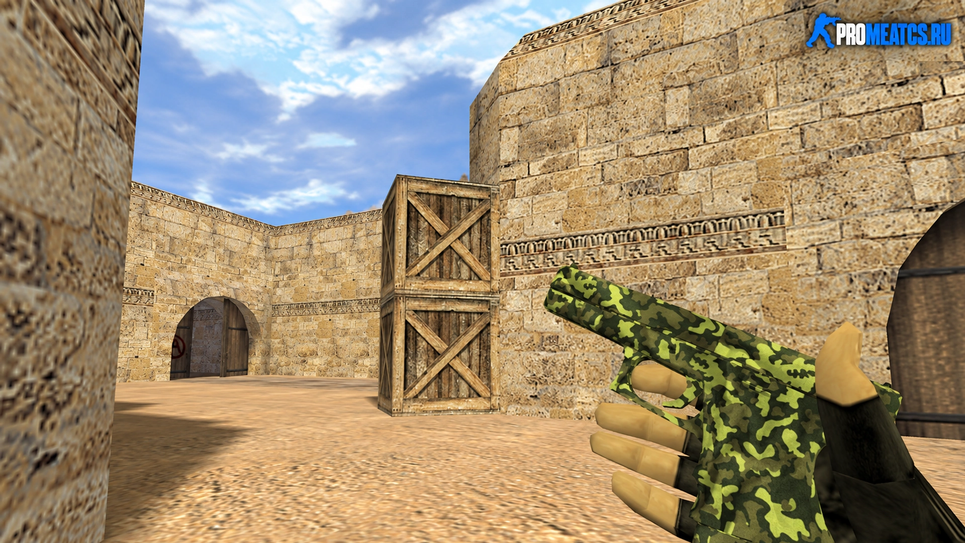 Glock Армейский камуфляж — модель оружия для Counter-Strike 1.6