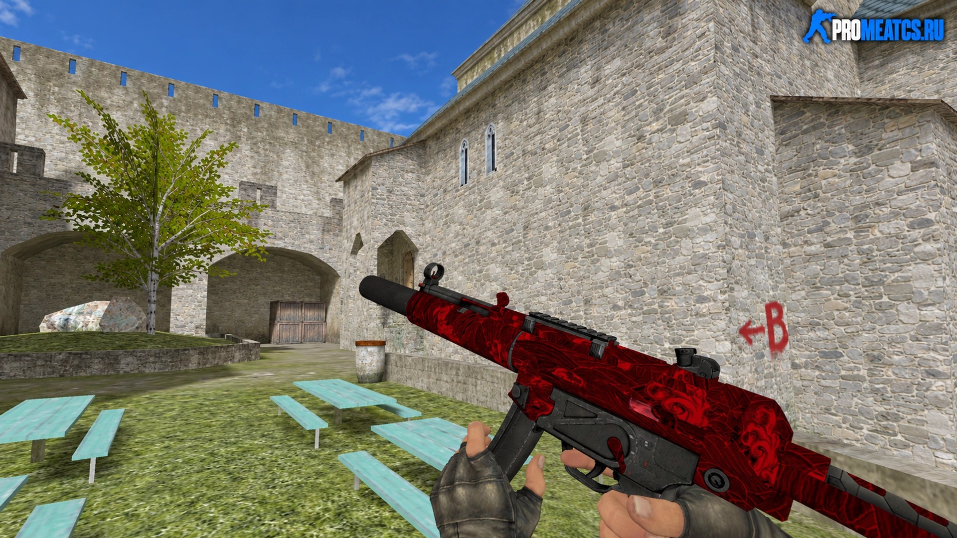 MP5-SD Красная роза — модель оружия для Counter-Strike 1.6