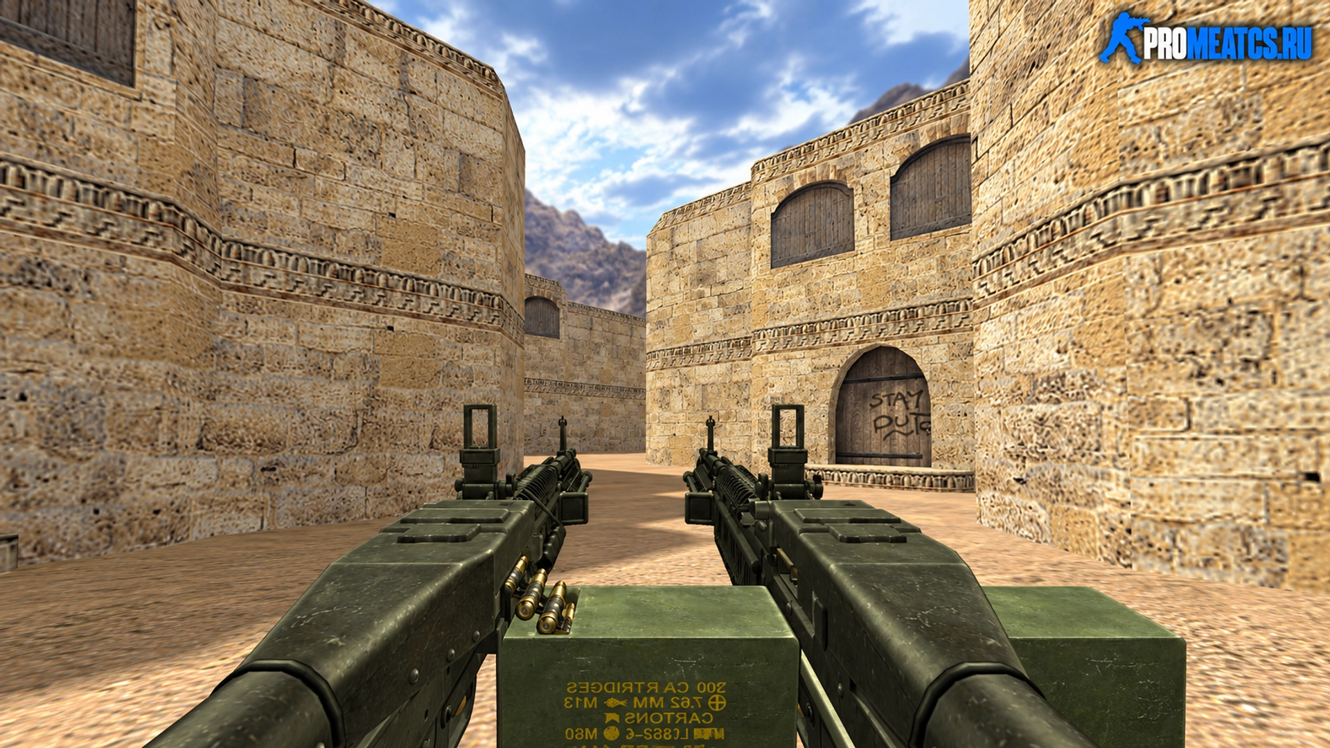 Два пулемета Рембо — модель оружия для Counter-Strike 1.6