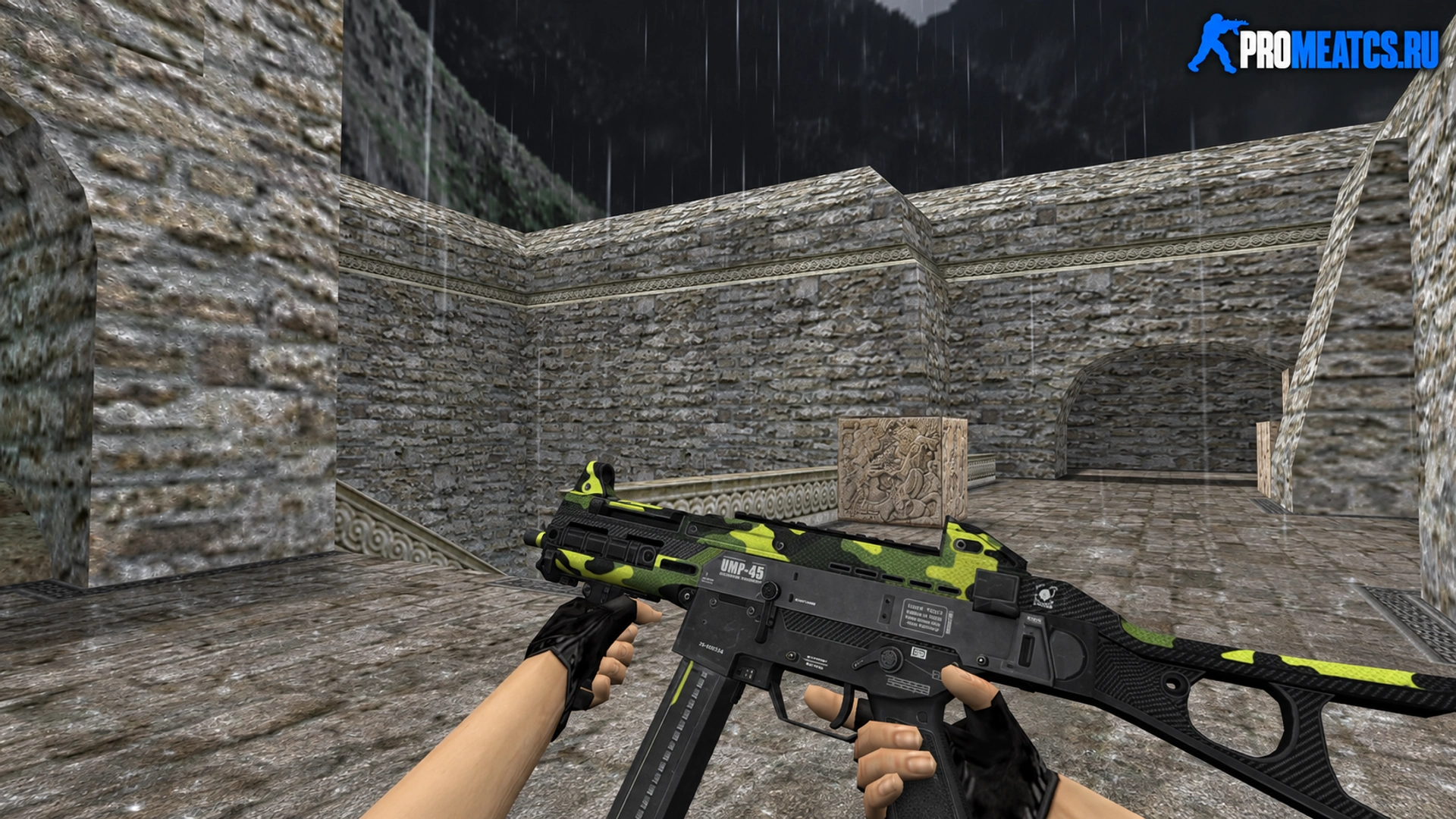HD UMP-45 «Riot» с анимацией осмотра — модель оружия для Counter-Strike 1.6