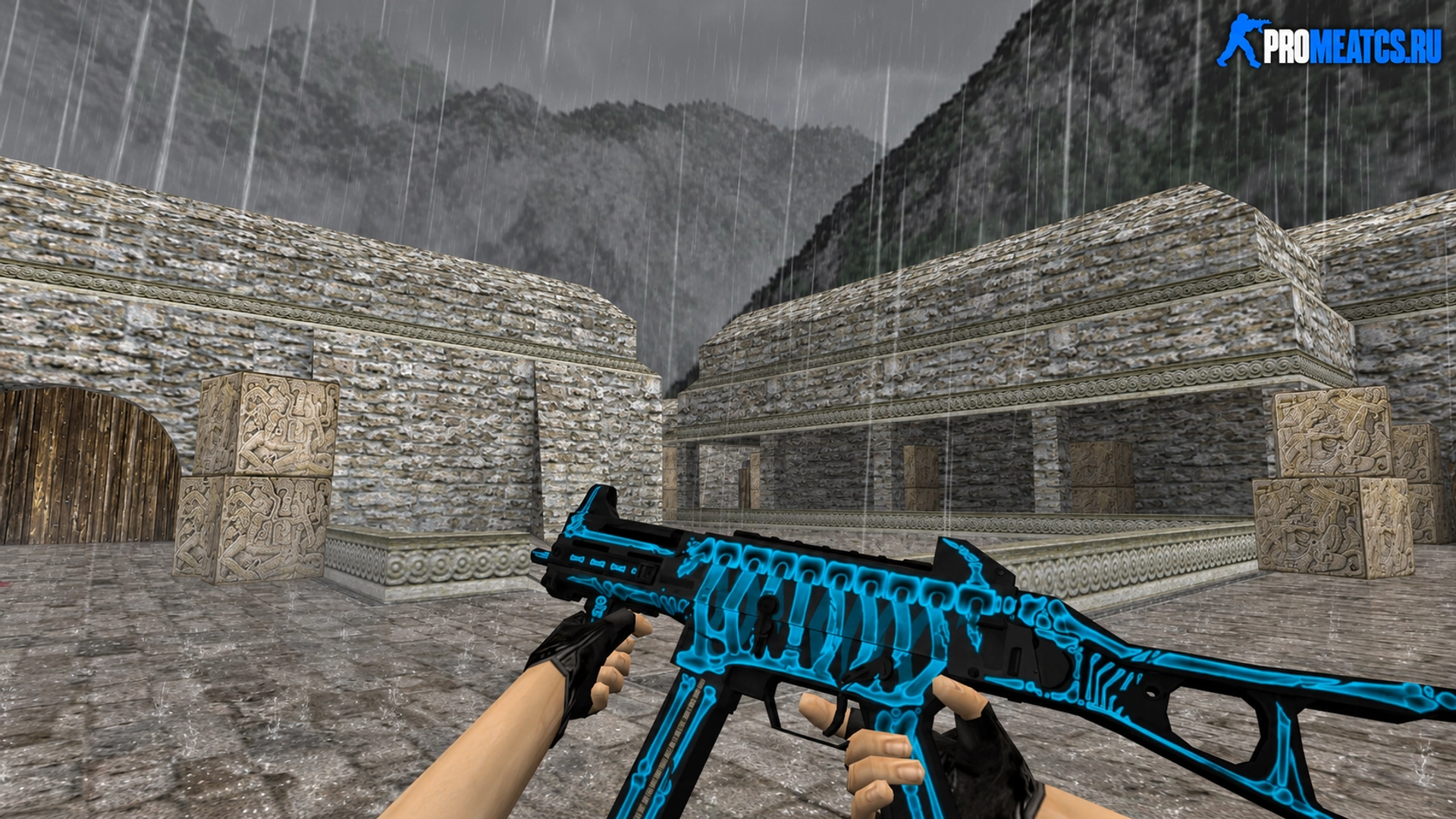 HD UMP-45 «Exposure» с анимацией осмотра — модель оружия для Counter-Strike 1.6