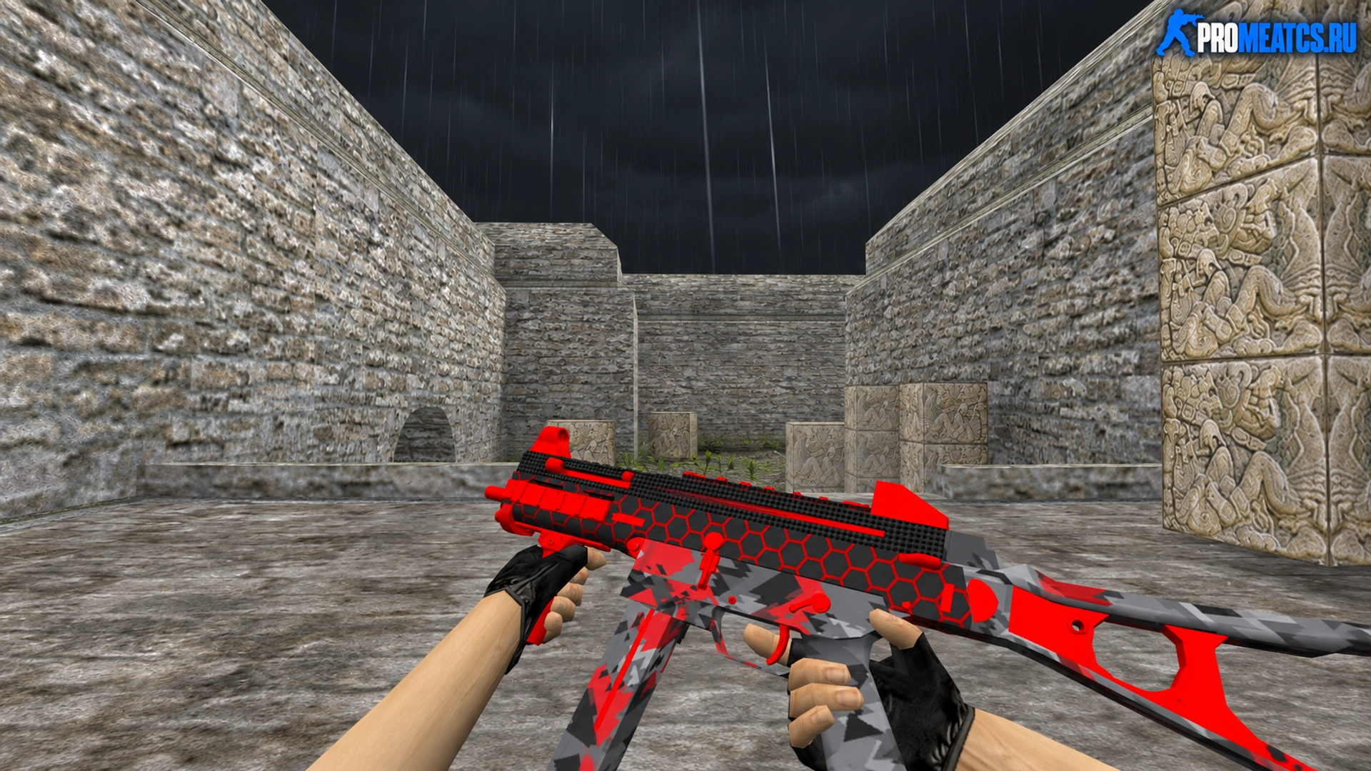 HD UMP-45 «Agressor» с анимацией осмотра — модель оружия для Counter-Strike 1.6