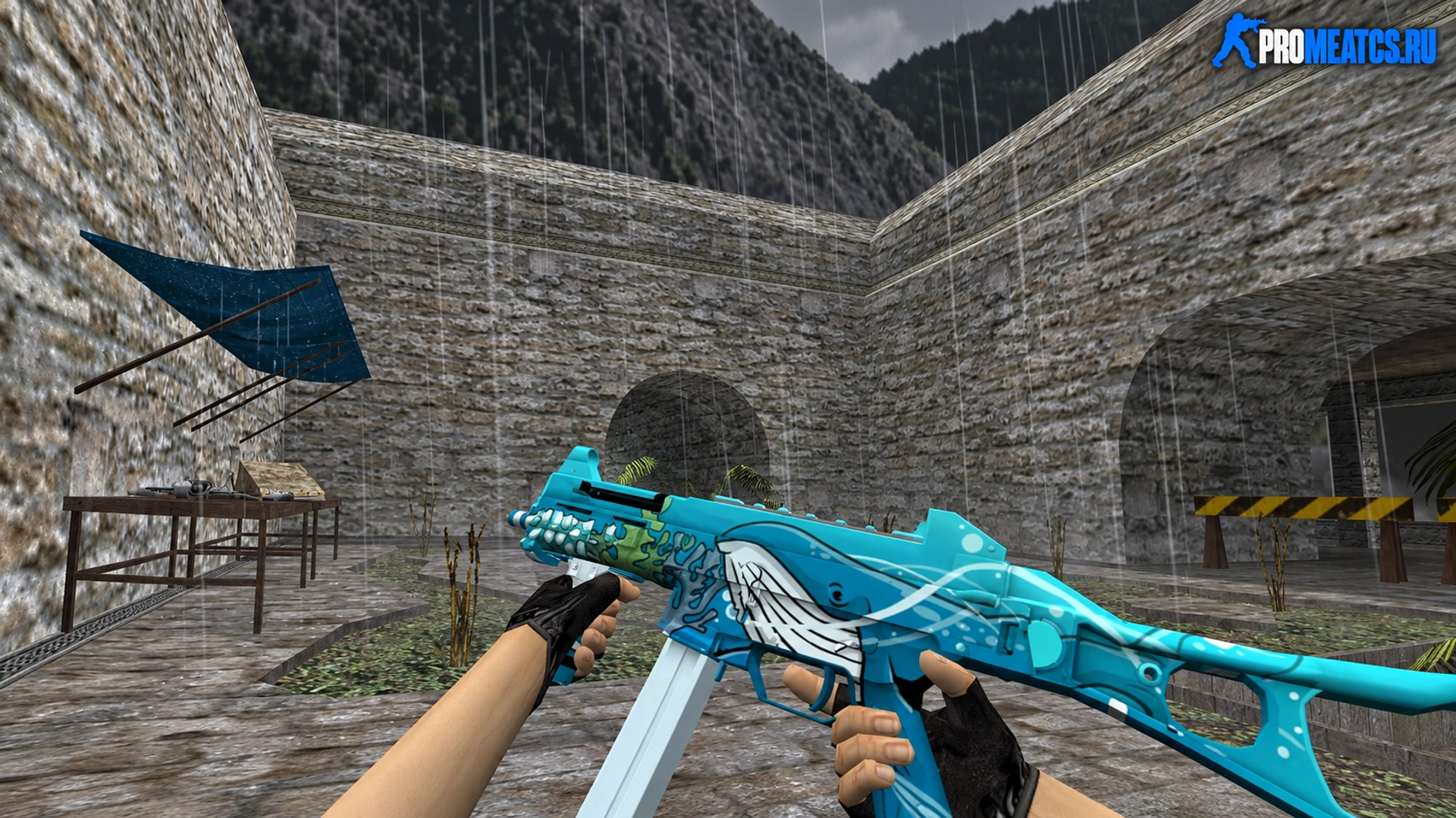 HD UMP-45 «Sealife» с анимацией осмотра — модель оружия для Counter-Strike 1.6