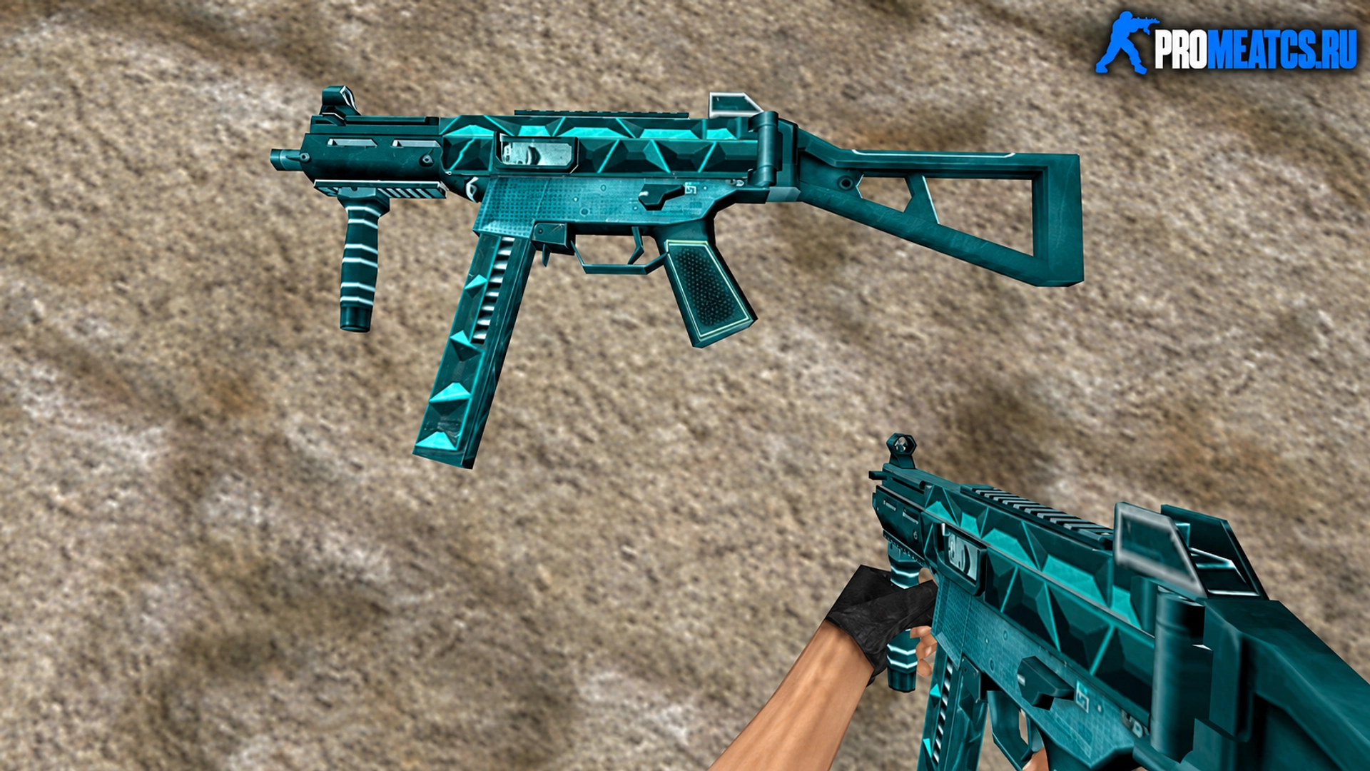 Стандартная модель UMP-45 «Scaffold» — модель оружия для Counter-Strike 1.6