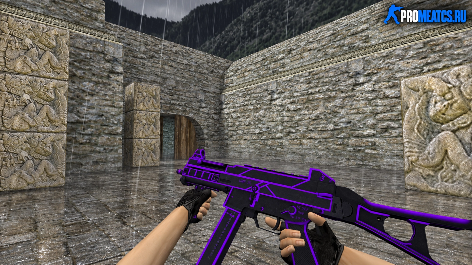 HD UMP-45 «Bee Sting Purple» — модель оружия для Counter-Strike 1.6