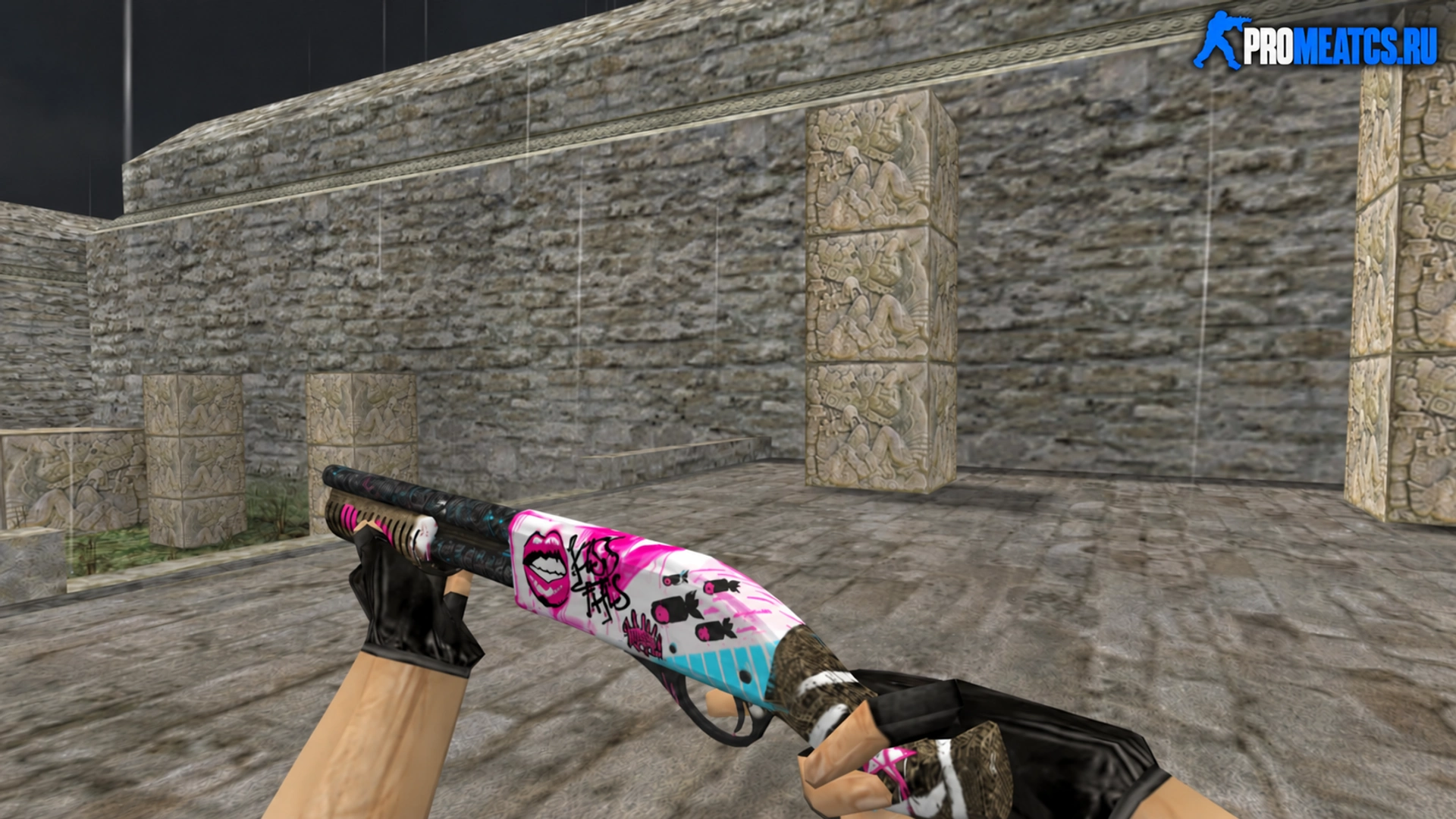 HD Sawed-Off «Wasteland Princess» с анимацией осмотра — модель оружия для Counter-Strike 1.6