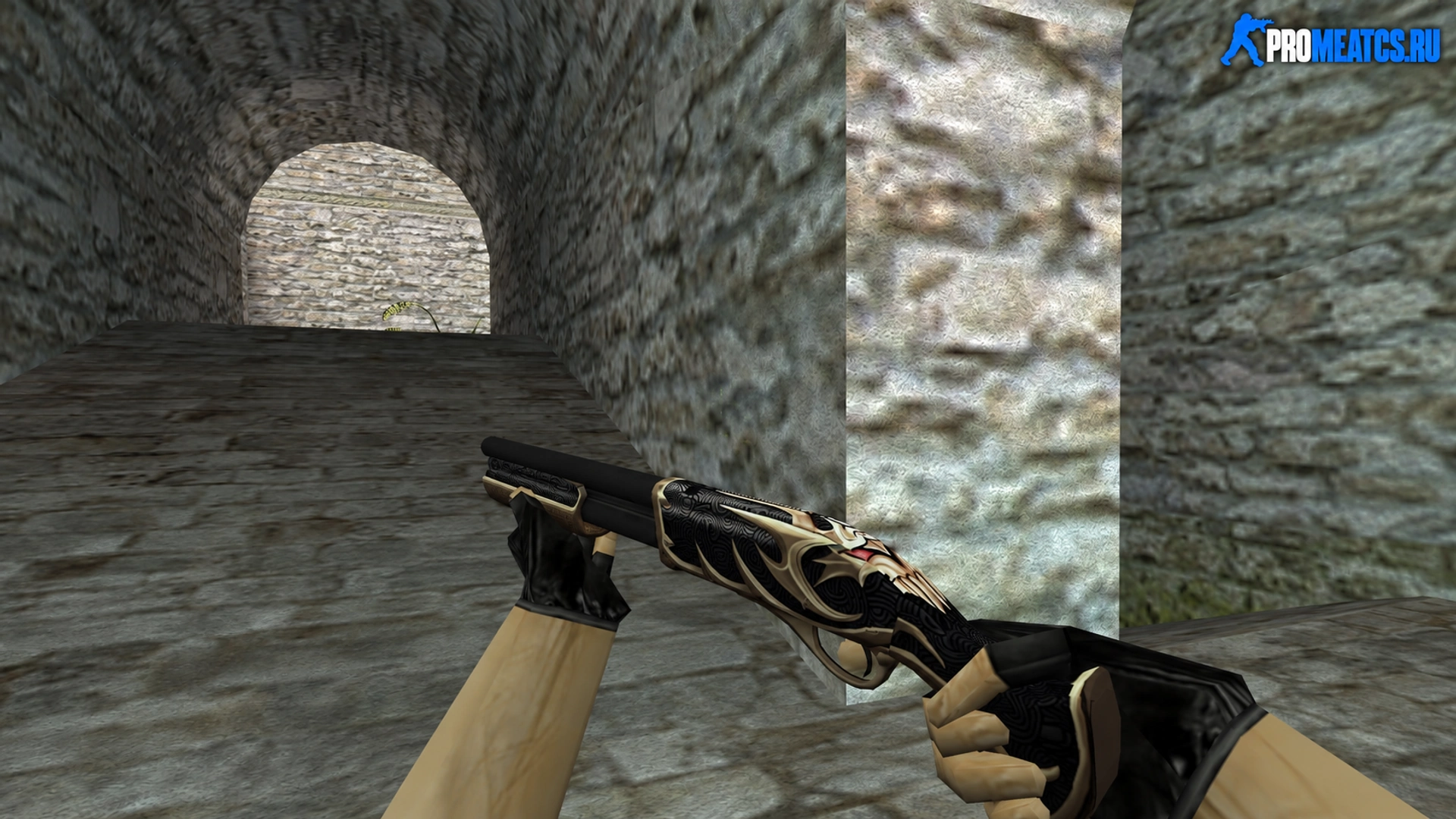 HD Sawed-Off «Ragnarok» с анимацией осмотра — модель оружия для Counter-Strike 1.6