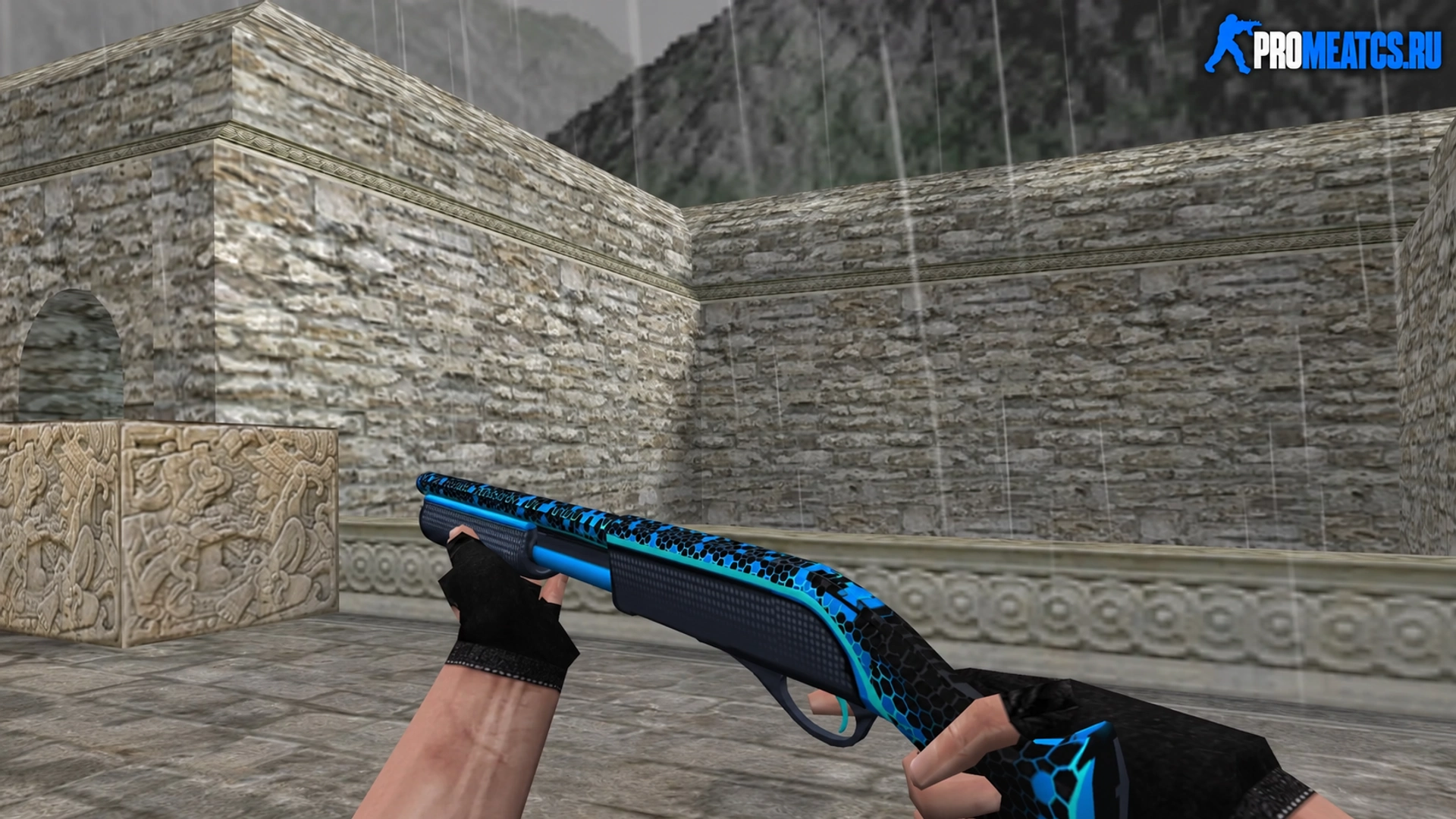 HD Sawed-Off «Tik Tak» с анимацией осмотра — модель оружия для Counter-Strike 1.6