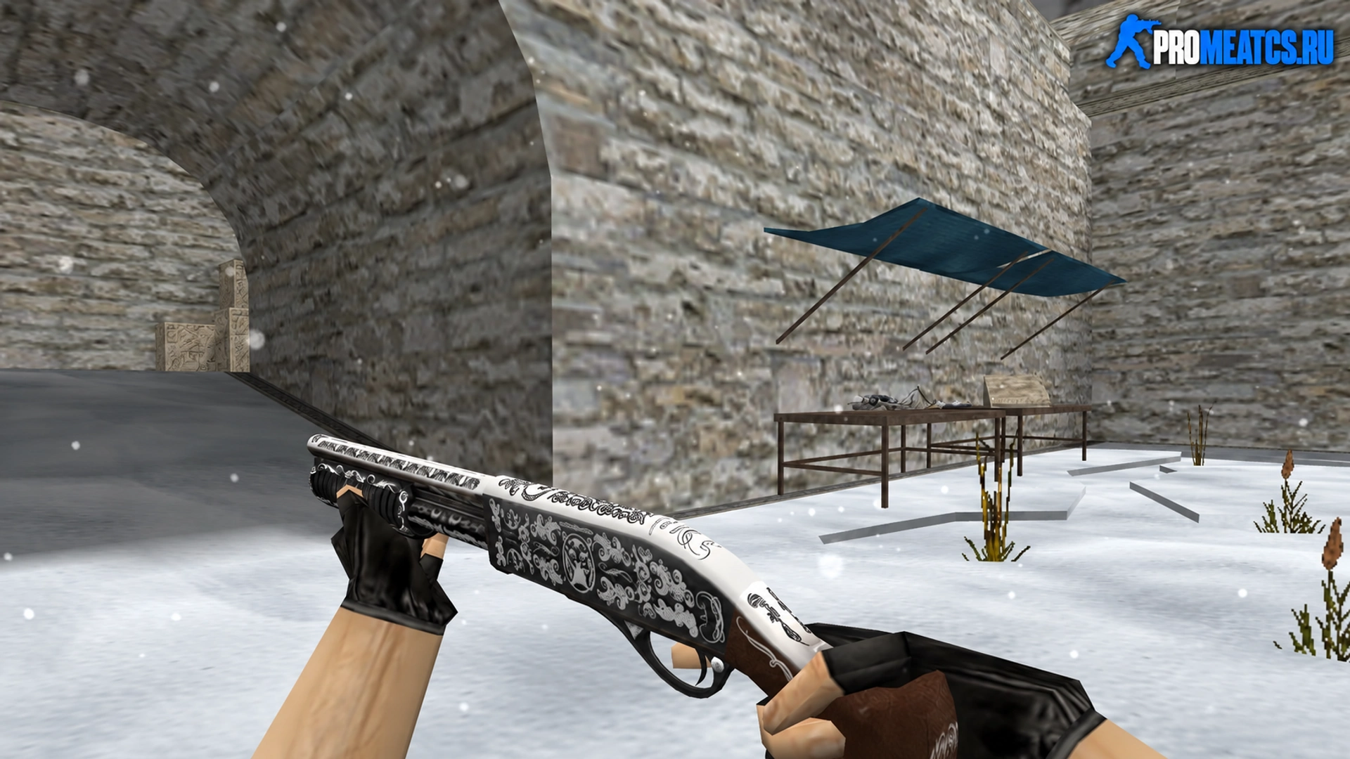 HD Sawed-Off «Royal Silver» — модель оружия для Counter-Strike 1.6