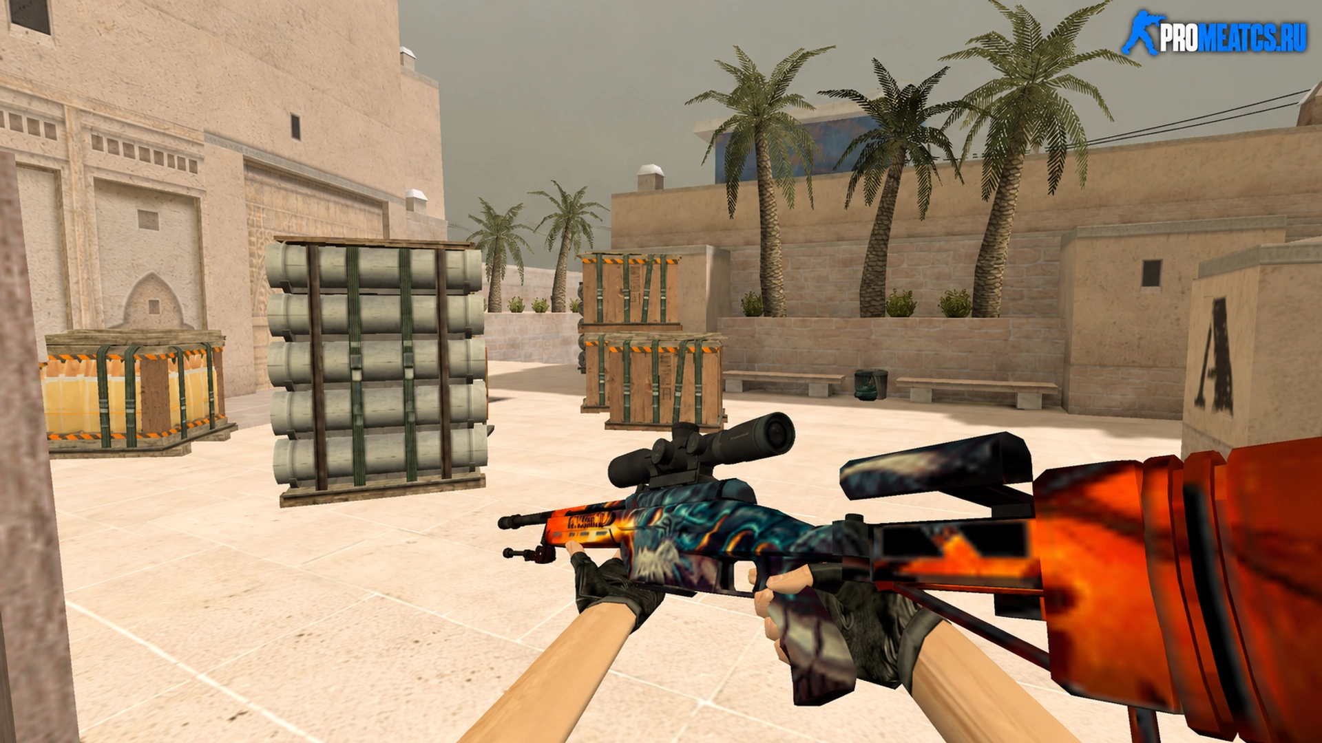 SSG-08 Пламя дракона — модель оружия для Counter-Strike 1.6