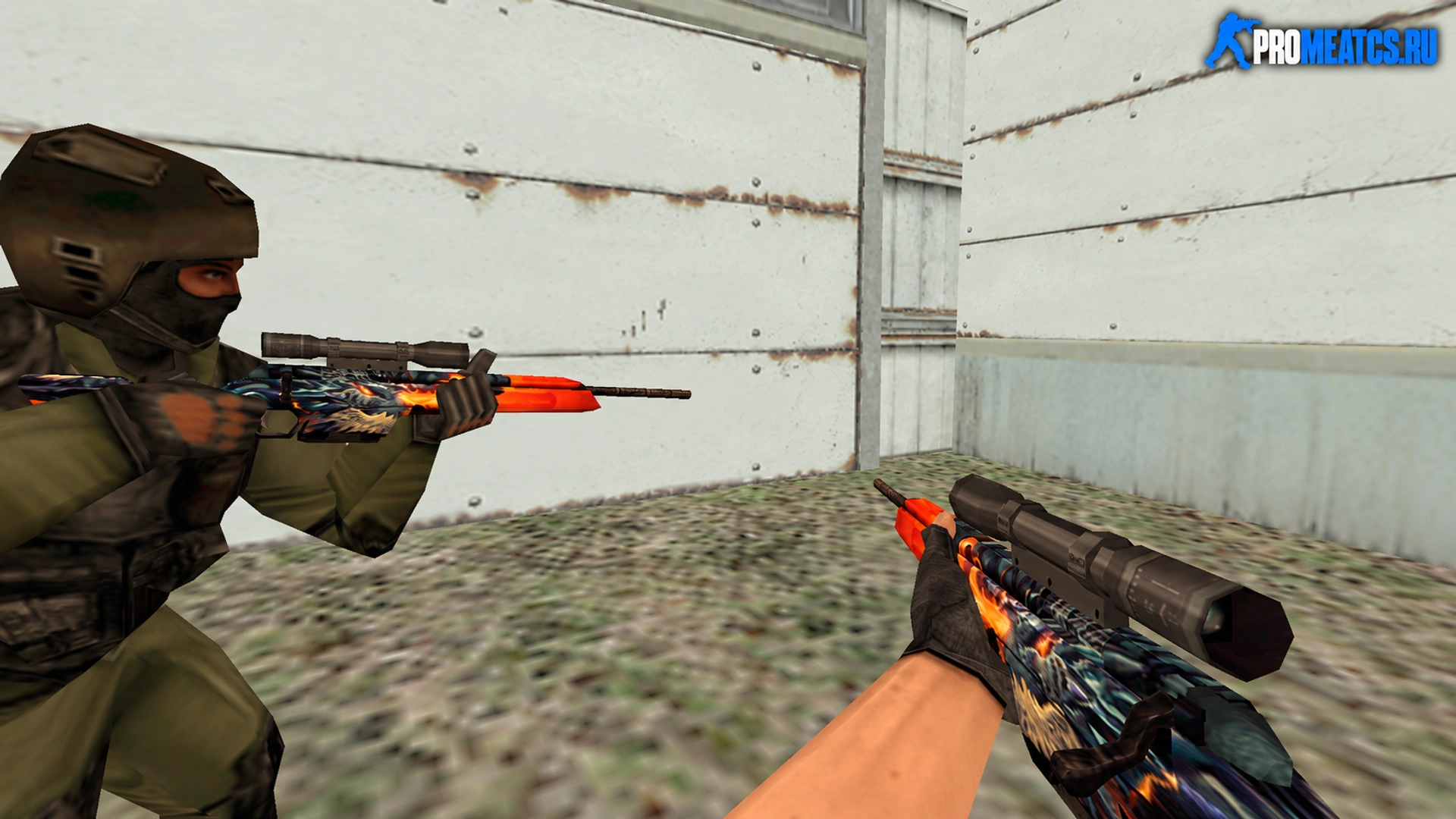 Scout «Пламя дракона» — модель оружия для Counter-Strike 1.6