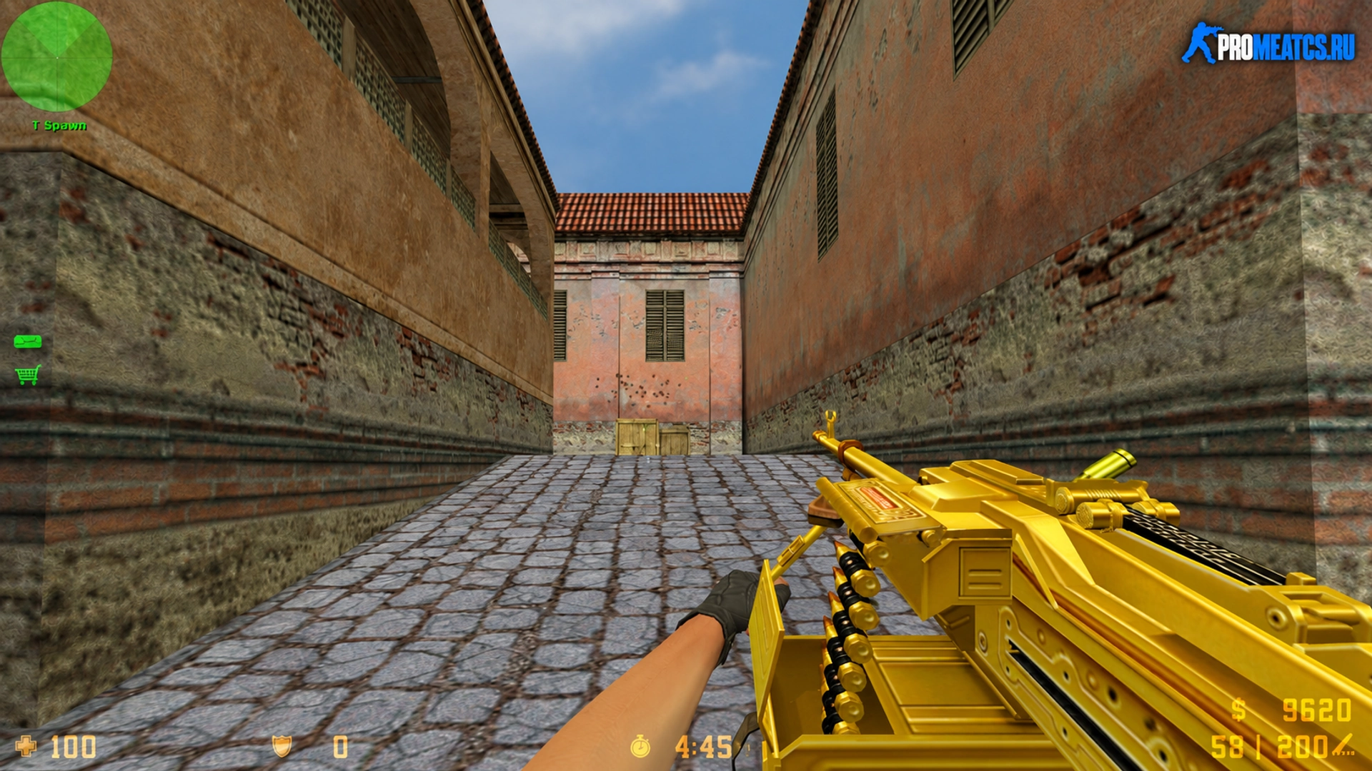 Золотой пулемёт Калашникова — модель оружия для Counter-Strike 1.6