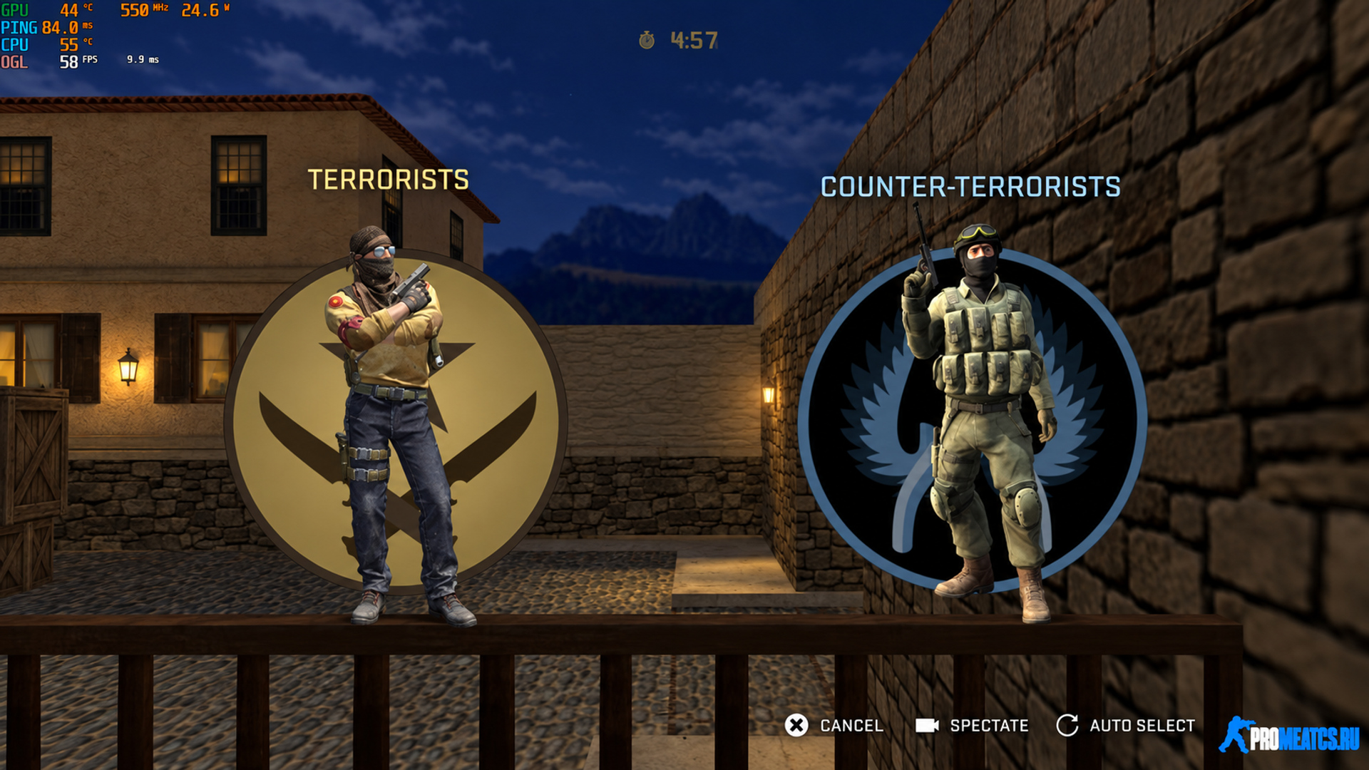 Choose Team Menu из CS:GO — оформление игры для Counter-Strike 1.6