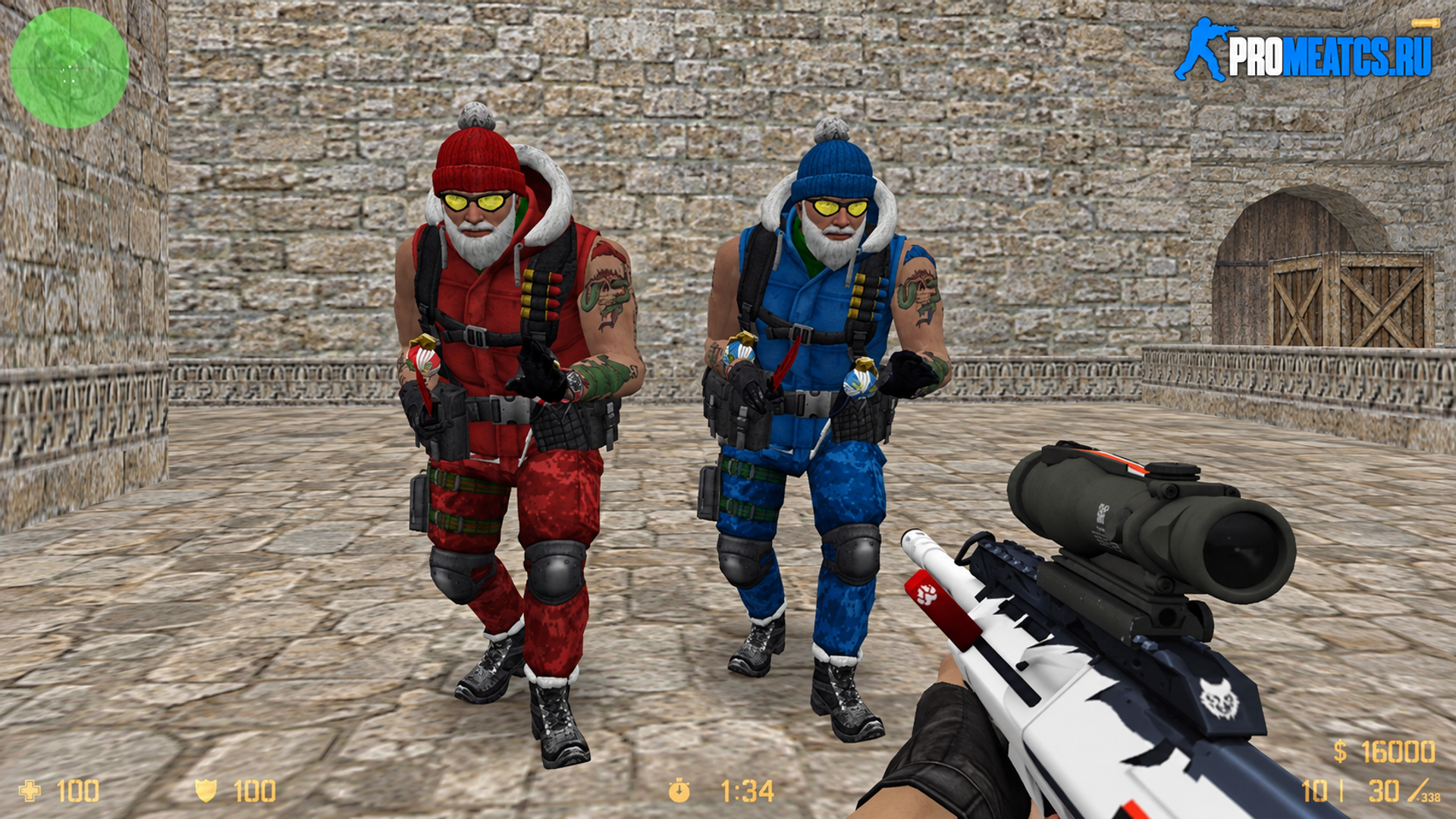 админа «Battle Santa» — модель игрока для Counter-Strike 1.6
