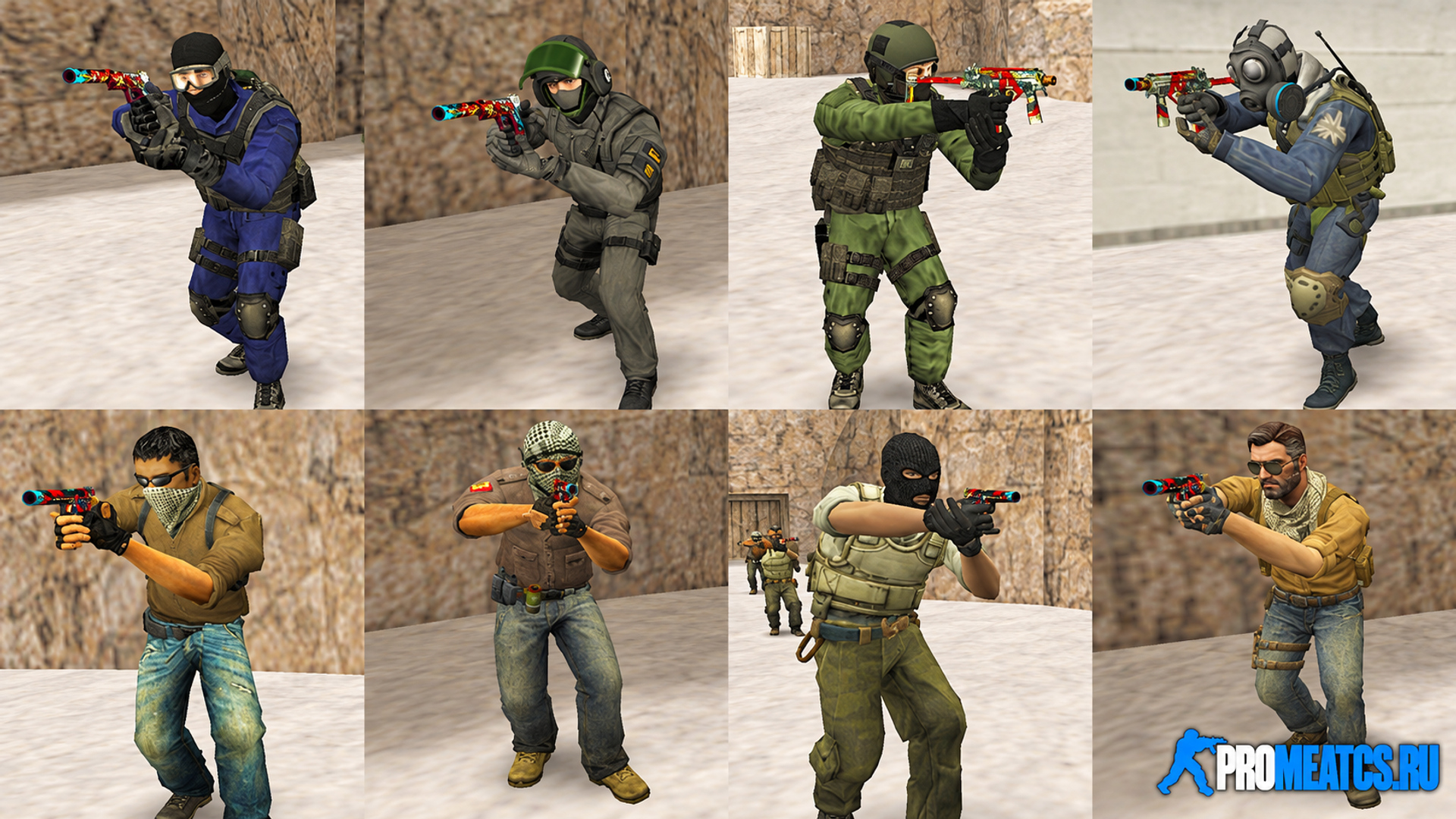 Пак моделей игроков HD из КС ГО — модель игрока для Counter-Strike 1.6