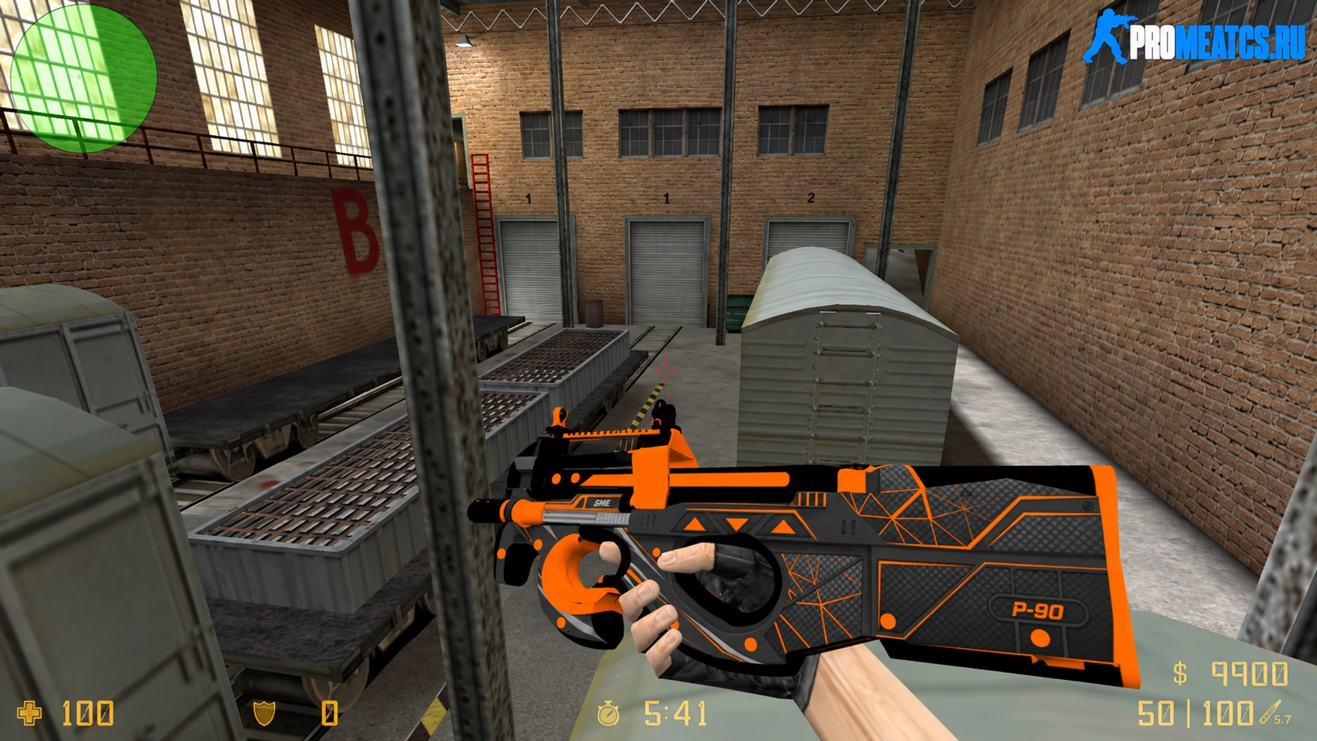 P90 Препятствие — модель оружия для Counter-Strike 1.6