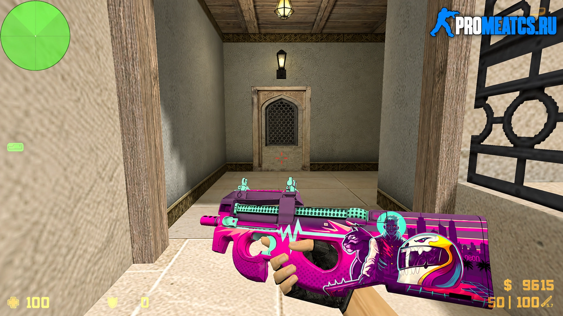 P90 Неоновый Гонщик — модель оружия для Counter-Strike 1.6